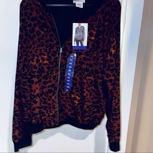 Beach Lunch Lounge Ruby Red Leopard jacket XXL